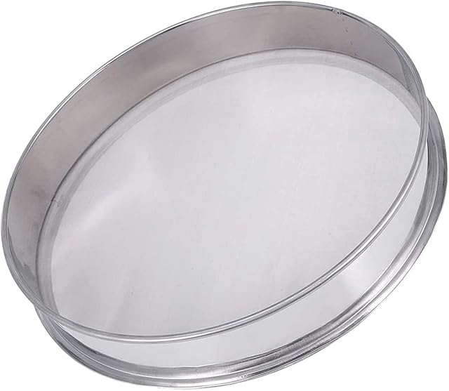 WMLBK Sieve Fine Mesh-Stainless Steel 30cm Riddler Pollen Sifter-Flour Micron Shaker-Mesh Sieve with 150 Mesh