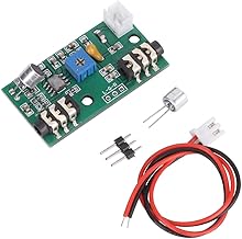 Hyuduo Placa de Micrófono, Módulo Amplificador de Audio de Voz con Ganancia Ajustable para Chat de Voz por Computadora, Entrada Capacitiva, Salida de 3,5 Mm