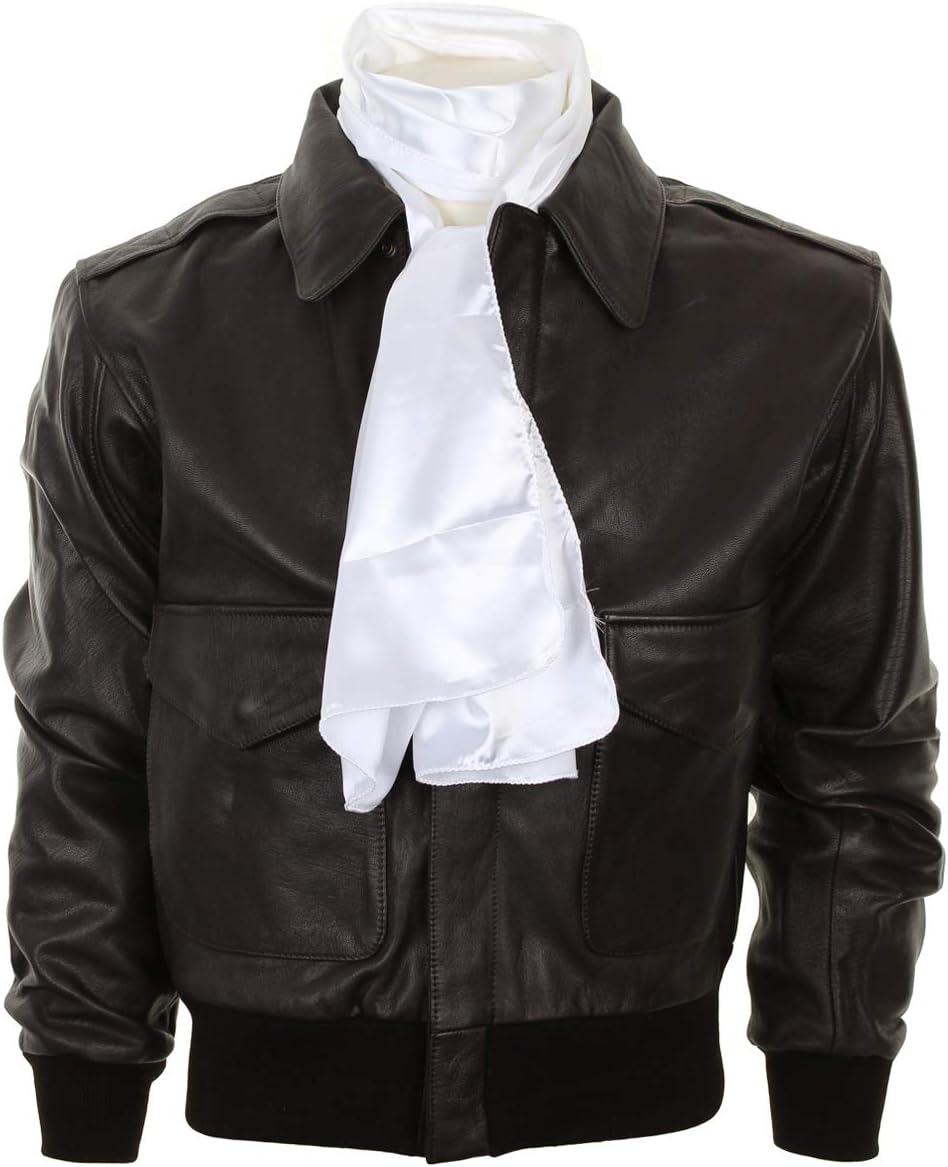 Epic MilitariaWhite Silk Blend Pilots Flight Scarf