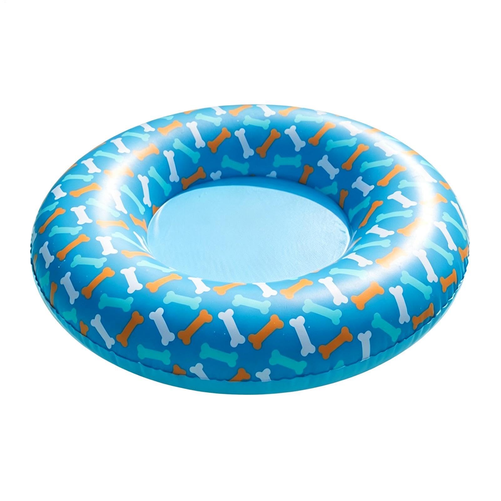 Schwimmende Hundeliege - Auslaufsicheres aufblasbares Antirutsch-PVC | Hund Pool Floß,für Strandspiele Wasserparty See Entspannen, kleine und mittlere Rassen