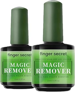 Gel Nail Polish Remover (2pcs)-Professional Gel Nail Polish Remover for Nails, Quickly Remove Nail Polish in 2-5 Minutes, Magic Soak Off Gel Polish