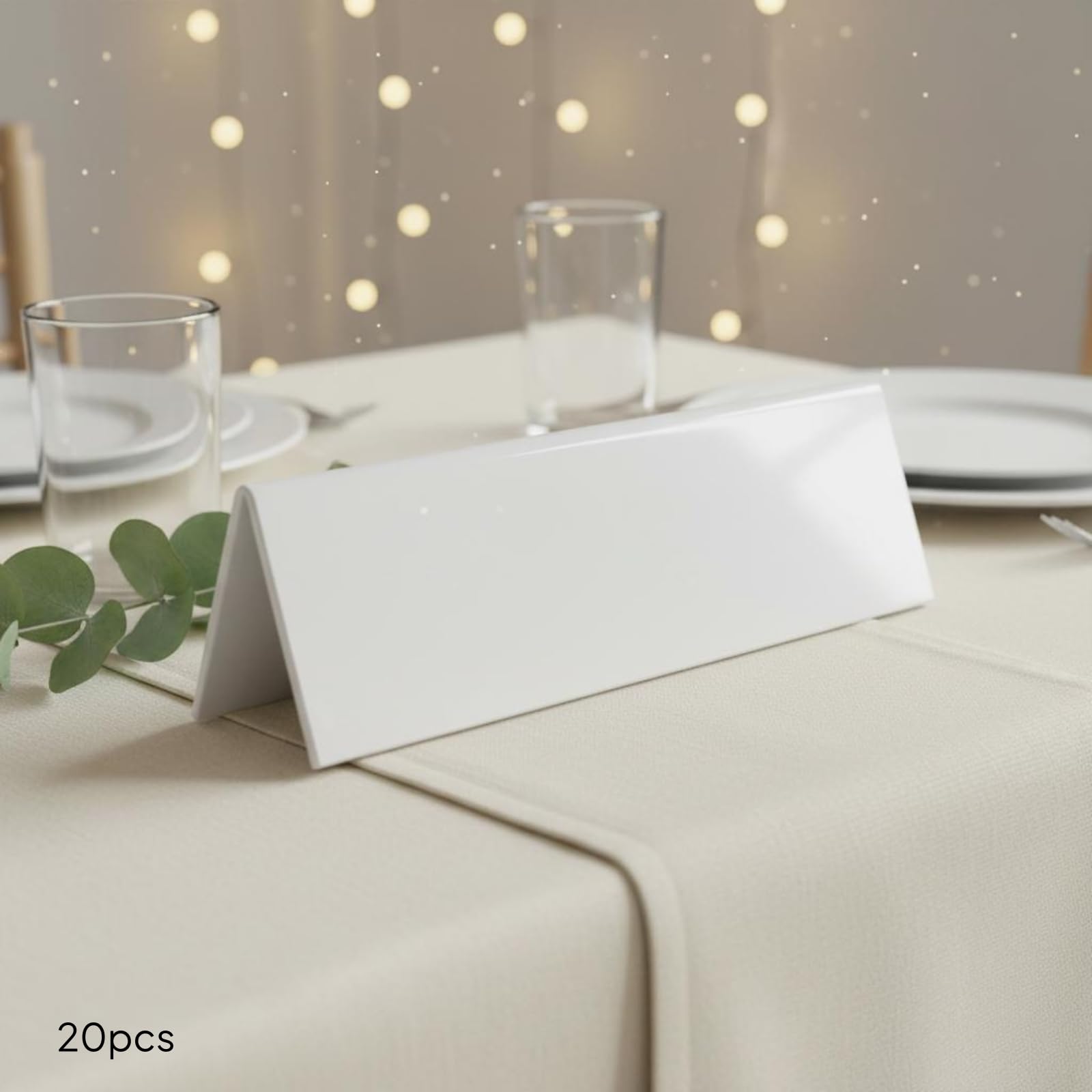 TAVO ネーム入りボード 20 Pieces Reusable Tent Name Plate Erasable Dry Erase Name Tent