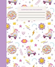 Cute Roller Skate Disco Retro Notebooks - Adorable & Fun Covers for School & Everyday Use