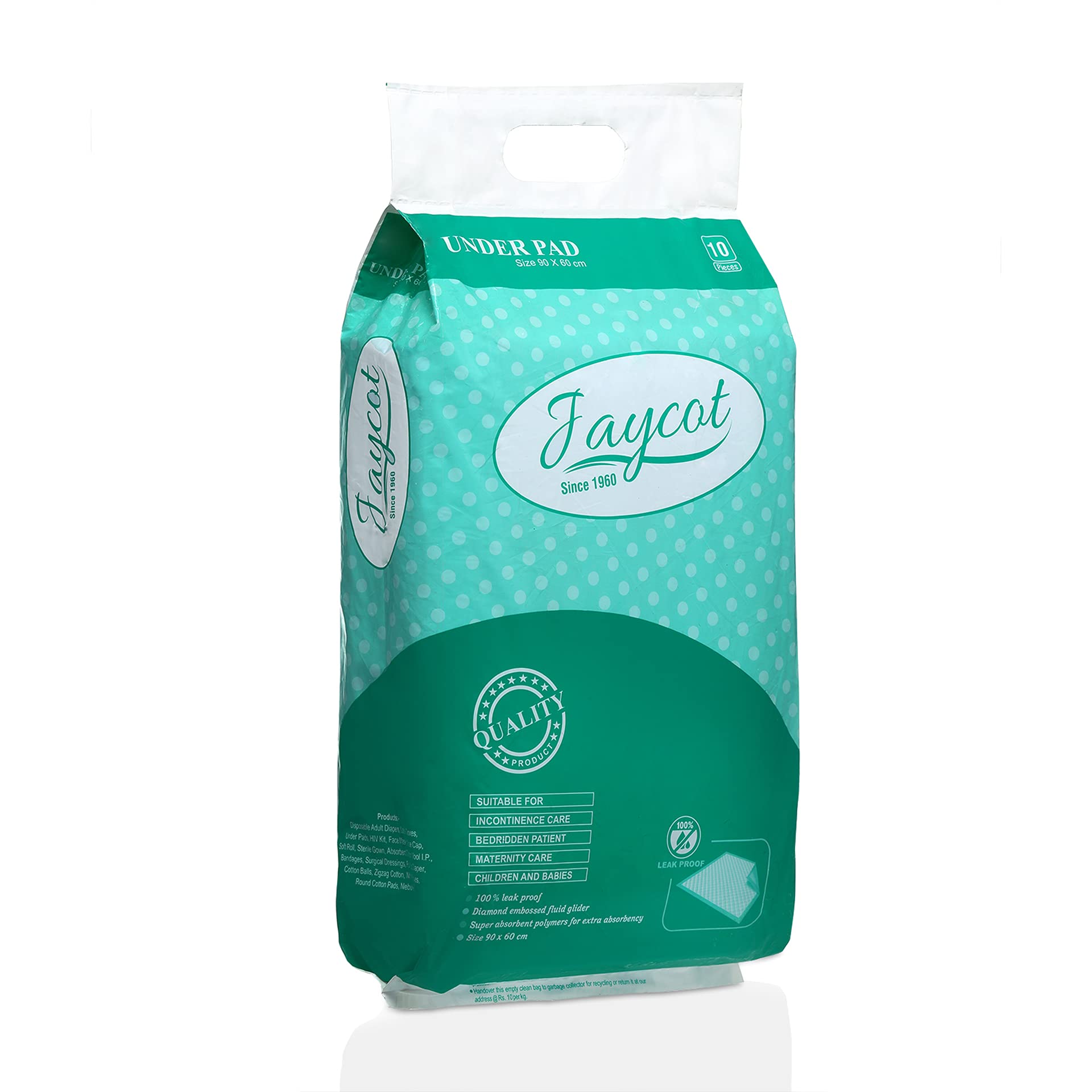 Jaycot Incontinence Underpads Large ,Blue, Size 90cm x 60cm, 10 Pcs / Pack , Disposable Fabric, Highly Absorbent and Smooth Surface for Baby and Adults-image-23