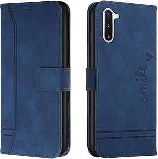 BICHONG Compatible with Samsung Galaxy Note 10 Case, Galaxy Note 10 Wallet case with Card Holder Kickstand Magnetic PU Leather Flip Shockproof Protective Case for Samsung Galaxy Note 10 Blue HX