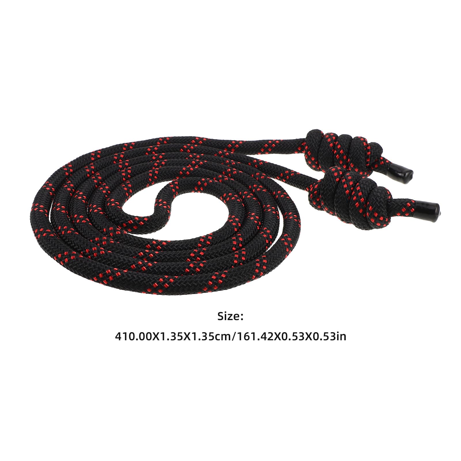 Schwarzes Flow Rope – 4,10 m langes Springseil für Seilspringübungen – Gewebtes Trainingsseil für Gymnastik, Sport, Krafttraining und Fitness