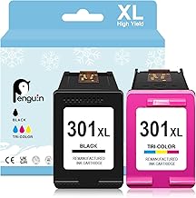 Penguin 301XL Remanufactured Ink Cartridge for HP 301 XL Deskjet 1050 1510 1512 2050 2510 2540 2544 3050 3054 3059a Envy 4500 4508 5530 5535 45 45 02 Office Jet 2620 4630 4635 4636 Printer