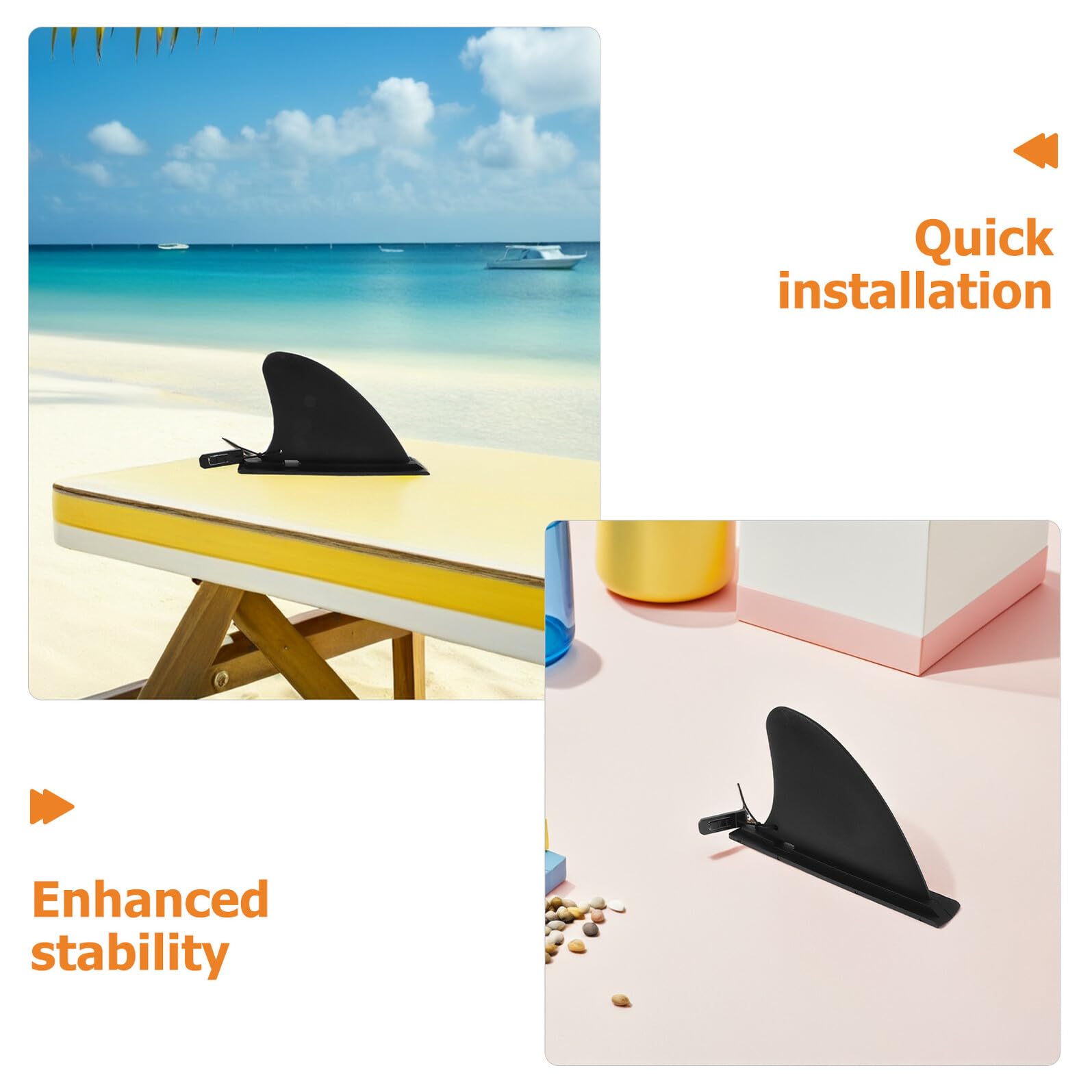 Alipis 4 Pièces Ailerons Amovibles Paddleboard Stabilisateurs de Direction pour Kayak Canoë et Planche Gonflable Améliorent Équilibre et Contrôle en Eau Courante