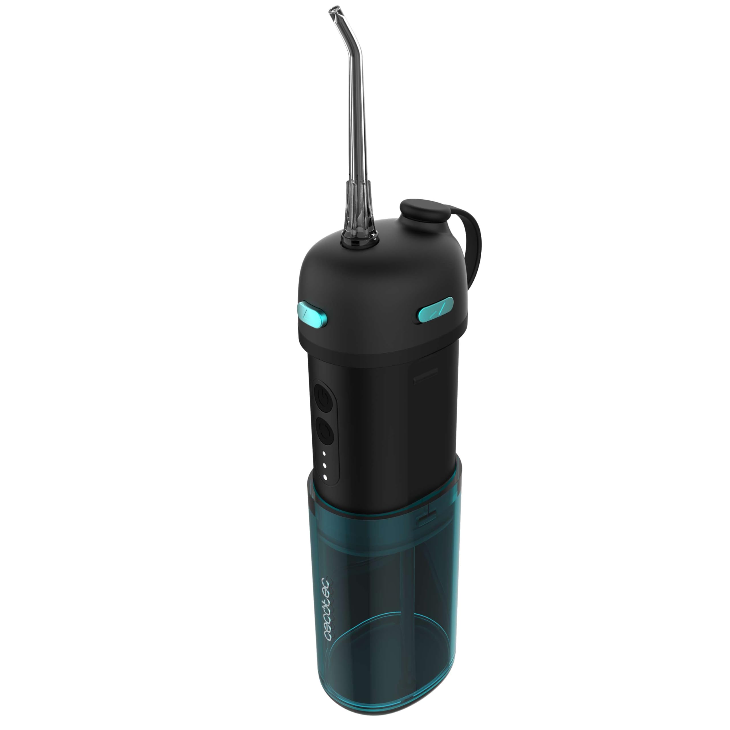 Cecotec Irrigador Bucal de Viaje Compacto y Ligero ToothCare Jet Clean Splash. Irrigador Dental con 3 Modos, 8 Intensidades, Capacidad 150ml, IPX7, Incluye 3 Boquillas Intercambiables