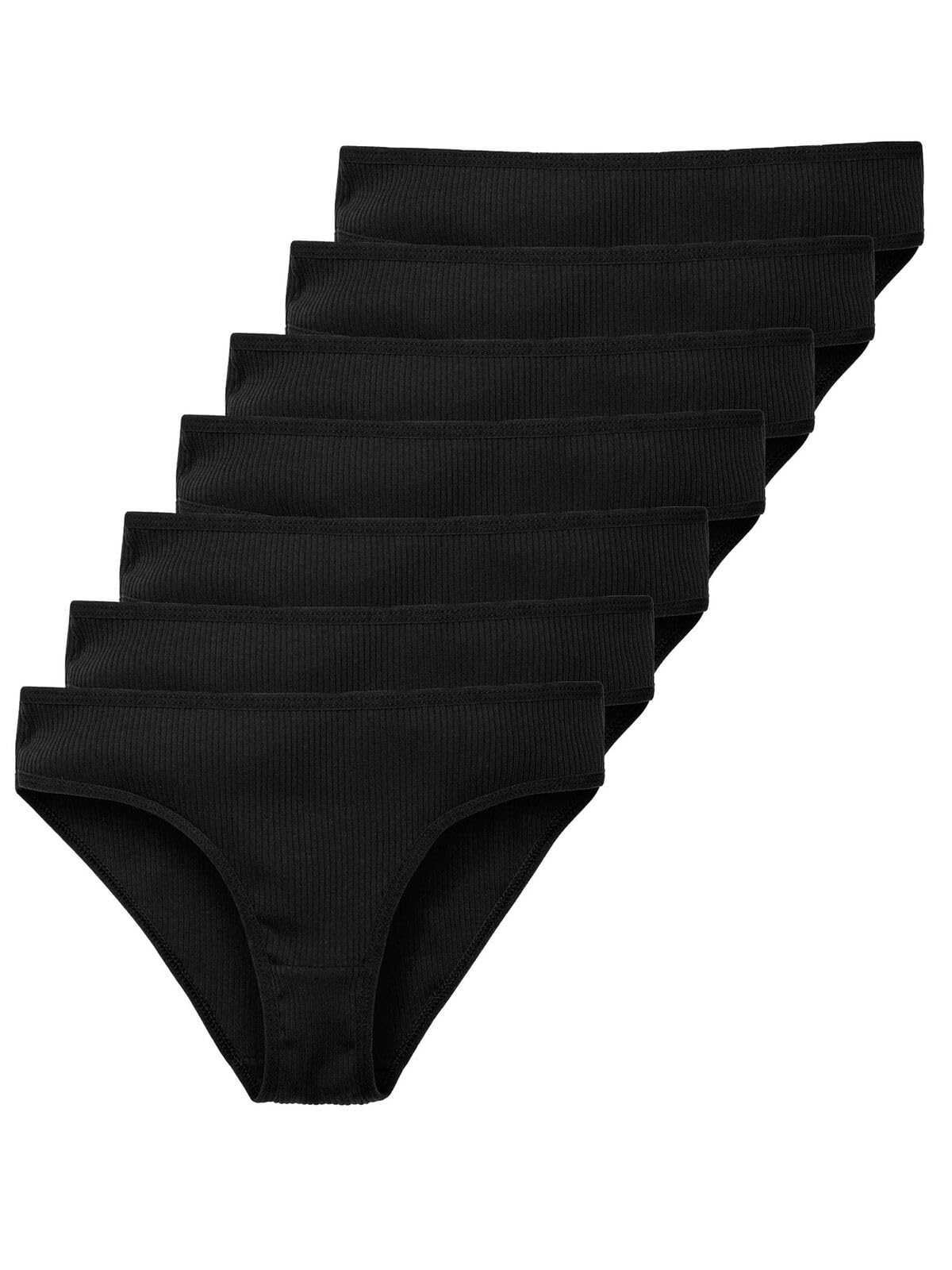 Tazzio Damen Slip 7er-Pack Unterhosen Slips Unterwäsche Pantys Mehrpack Schlüpfer Baumwolle Set F901