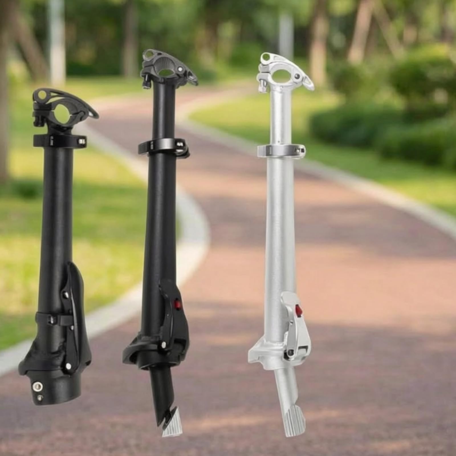 Fahrradlenker Vorbau aus Aluminiumlegierung mit Sicherheitsverriegelung Und Klappbarem Design für Einfache Handhabung Und Stabilen Halt für Und Berufsverkehr, Schwarz, Linksgezahnter