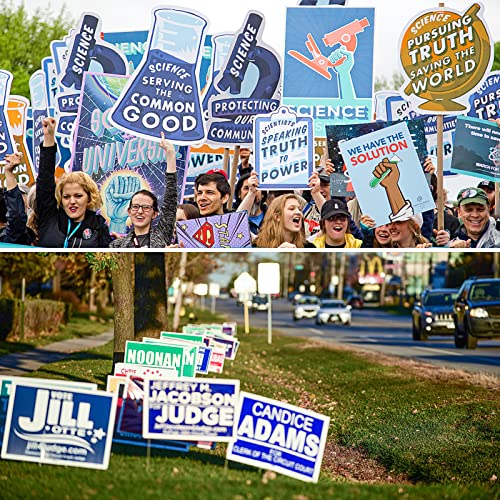 2 Pack Blank Yard Signs With Stakes, Ikayas 19 X 14 Inches Garden Yard Signs Garage Sale Sign For Party Decorations, Garage Sale, Guidepost, Open House #TOP3