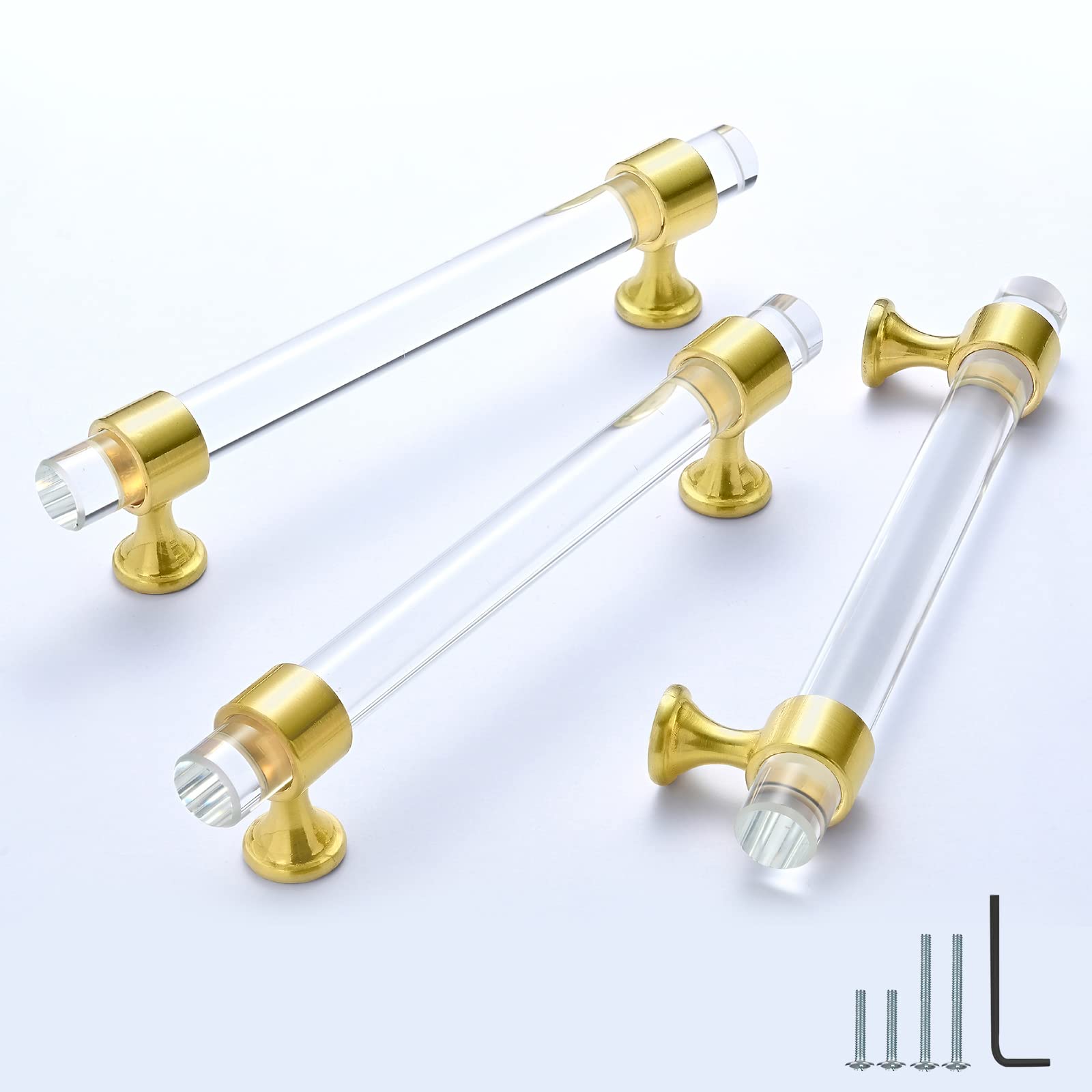 Buy naubea Gold Drawer Pulls, 5 Inch Adjustable Pulls, 6 Pack