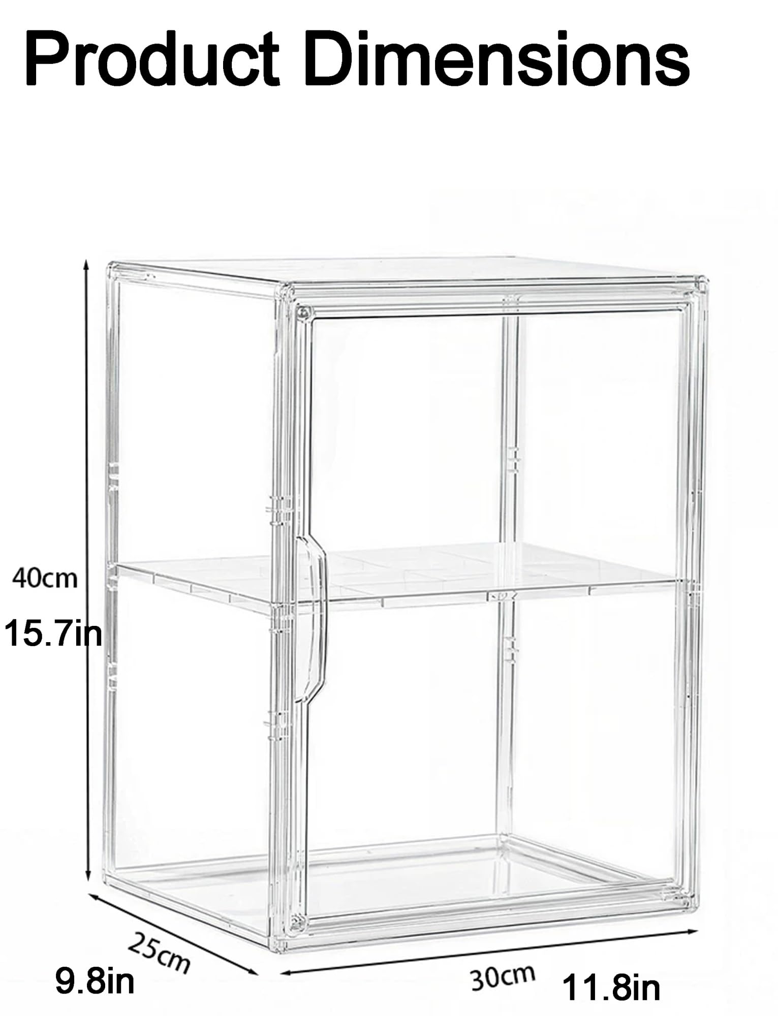 Vitrina de panadería, vitrina de postres de acrílico transparente con estantes extraíbles para pasteles, pasteles y donas