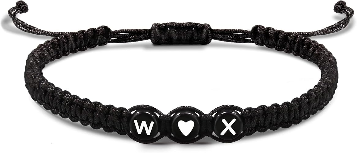 Initial Bracelets for Women Men's Bracelets Gifts for Girlfriend Boyfriend Letter Bracelets I Love You Gifts for Her Him Best Friend Birthday Gift Christmas Jewelry