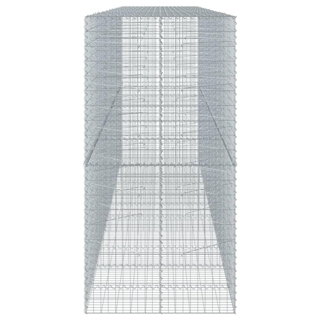 Gavión con tapa, 550 x 100 x 200 cm, cesta de piedra galvanizada