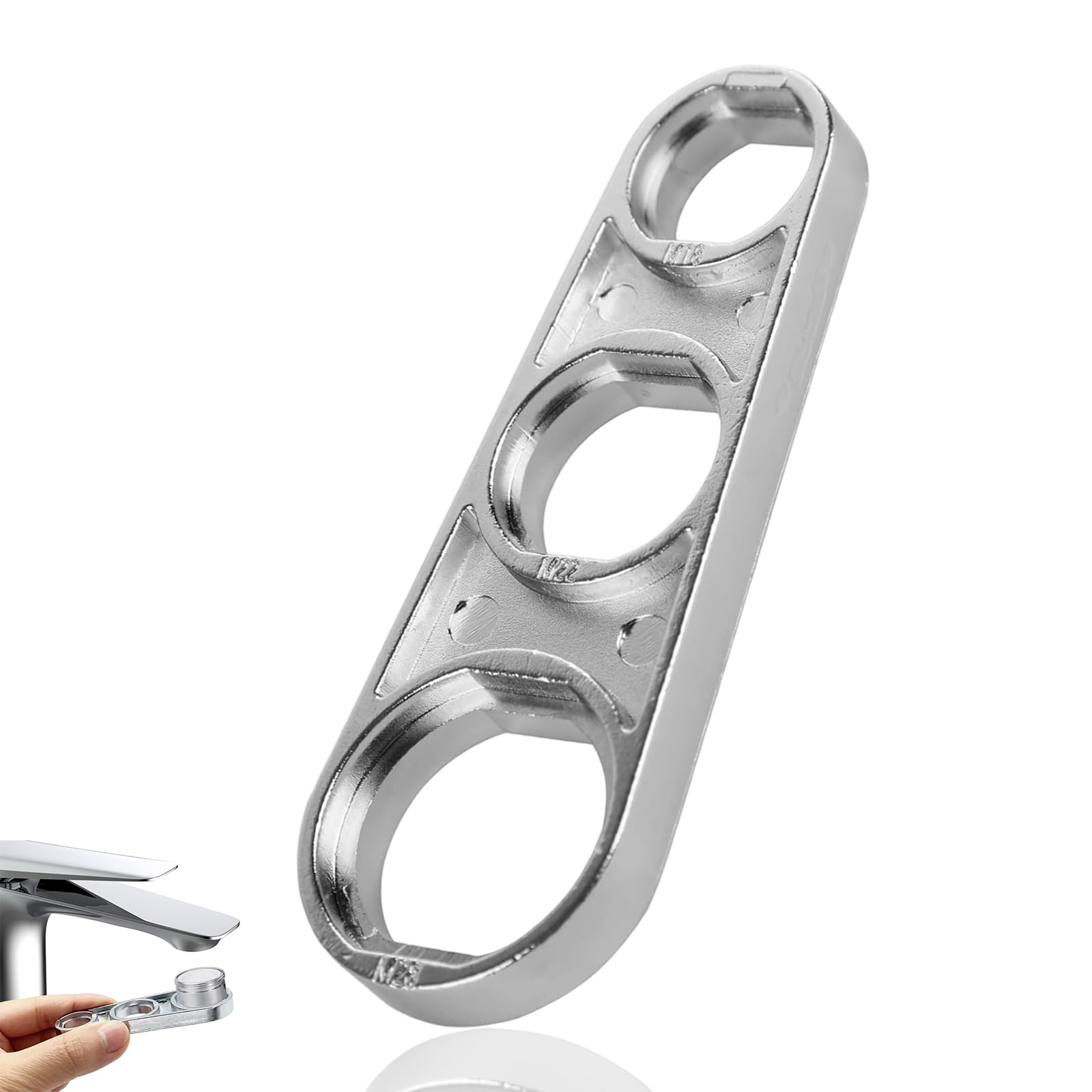 6 in 1 Efficient Water Flow Adjusting Tool, Multi-Use Faucet Aerators Key, Metal Tap Aerator Key Wrench Tools for Easy Installation and Maintenance