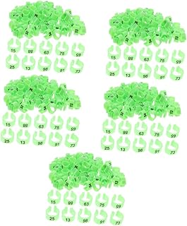 Balacoo 500 Peças De Tornozeleira De Pombo Etiquetas De Plástico Acessórios Para Bebês Etiquetas Numéricas Anel De Pé De Anéis De Perna De Pombo Anéis De Perna De Pomba Anéis De