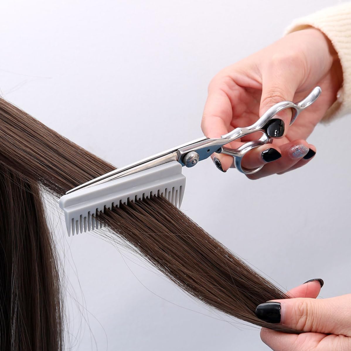 Hair Cutting Combs Magnetic Abs Material 2pcs Hairdressing Tool for Scissors Suitable for Hair Types for Home and Professional Salon Use
