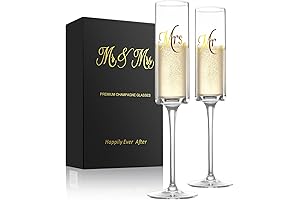 Chic Mr. and Mrs. Champagne Flutes: Unveil a Toast to Everlasting Love