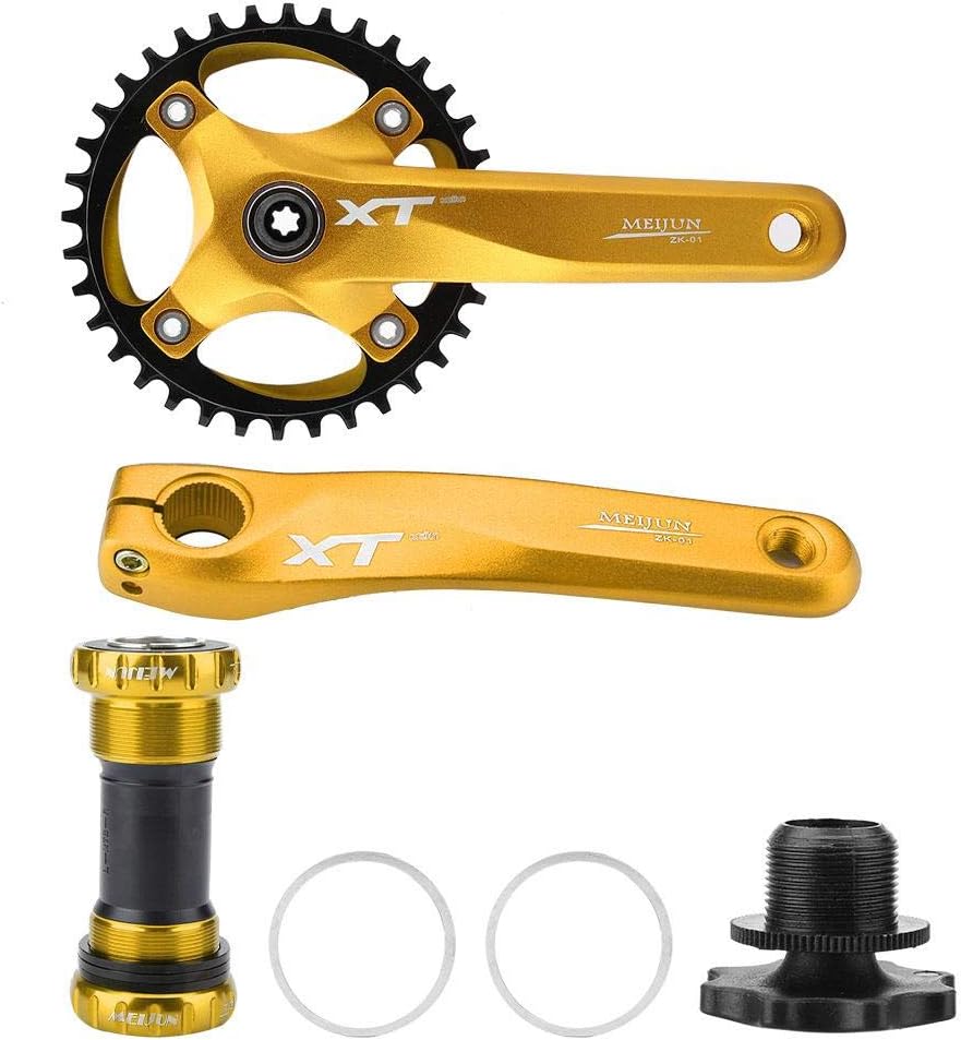 Dioche Crankset, Mountain Bike Aluminum Alloy BCD 104 Crankset Integral