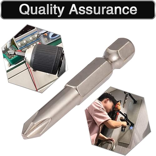 Miniatura 10 de 9pcs 14 pulgada hexagonal vástago magnético Phillips Cruz Destornillador Bits 2.953 in