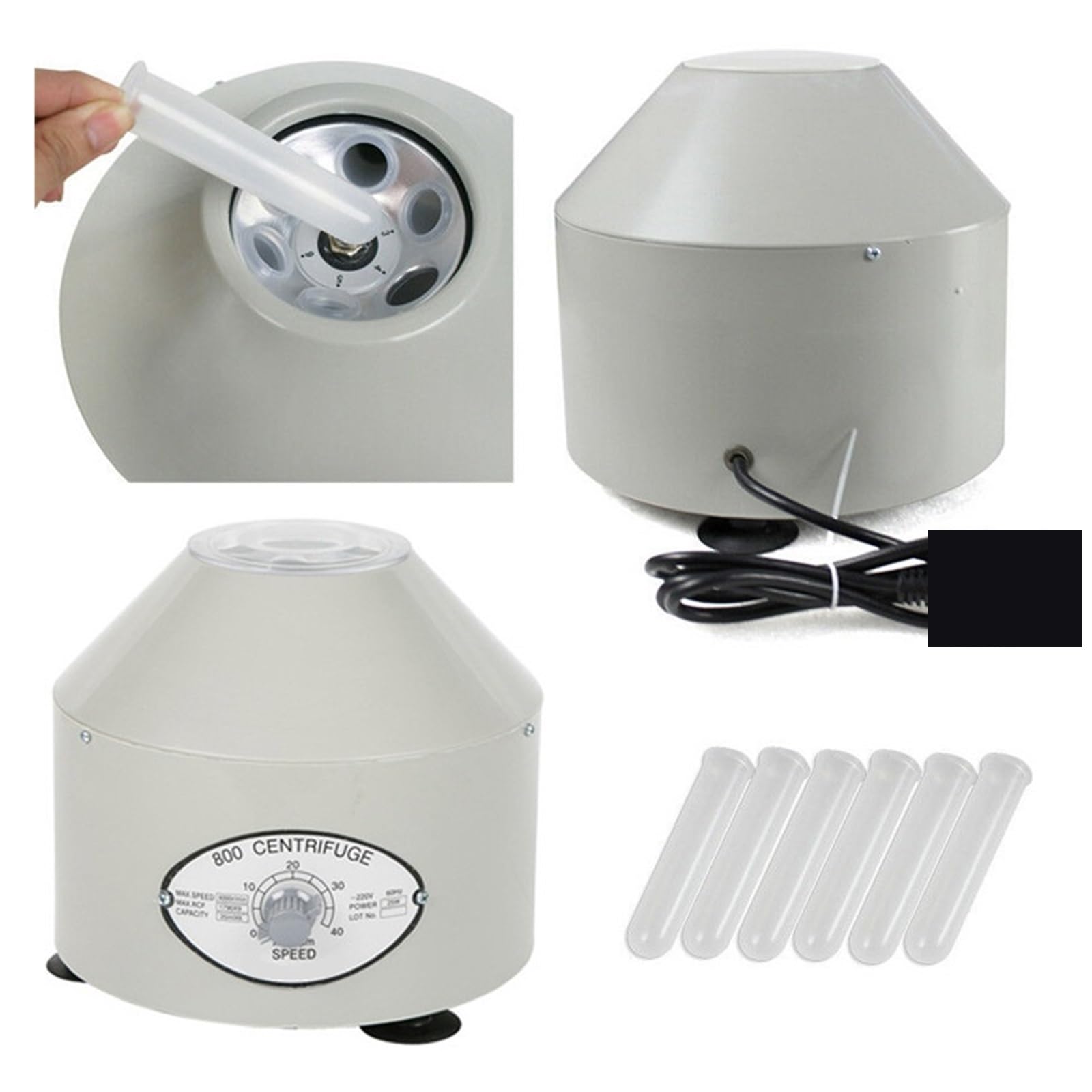 Mini centrífuga eléctrica de plasma for hematocrito médico baja velocidad 800 W, máquina for laboratorio Para uso en laboratorio