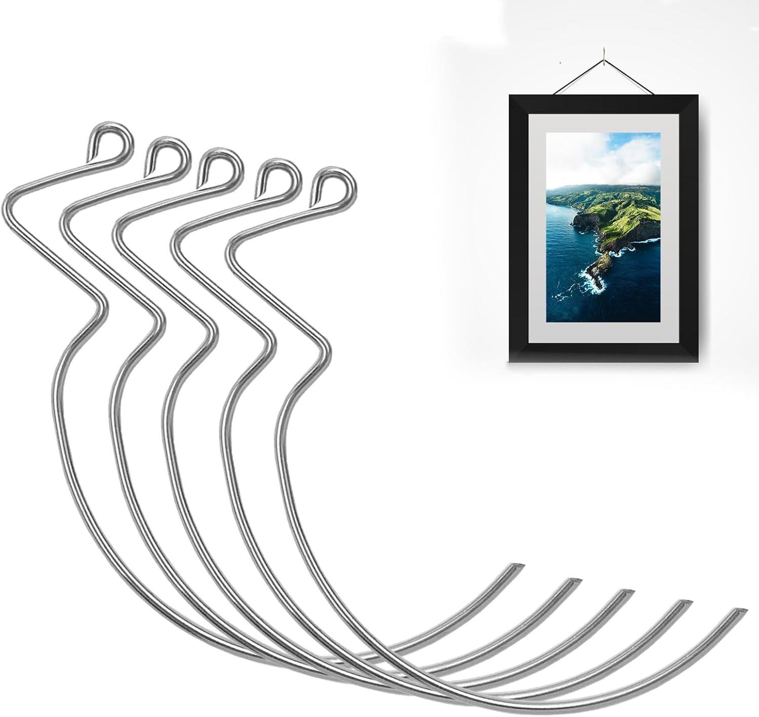 20Pcs Picture Hangers for Drywall Picture Hanging Hooks Heavy Duty