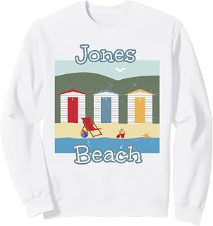 Jones Beach Long Island Cabana Playground Seashore Coastal Sweatshirt