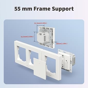 Aqara Light Switch H2 EU (2-in-1 Neutral, 2 Gang 1 Channel), Thread/Zigbee