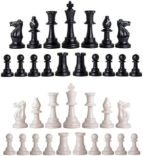 قطع شطرنج كلاسيكية من البلاستيك، مناسبة للجنسين، بتصميم ستونتون متين وقابل للتنقل. تساعد في تنمية مهارات حل المشكلات والتفكير المنطقي والتركيز