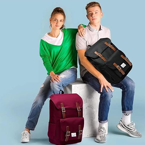 Miniatura 9 de Mochila Vaschy informal resistente al agua para colegio universitaria unisex Negro BP160706BA