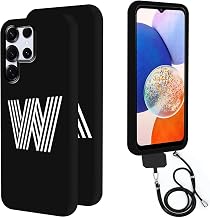 2 Pack Coque Personnalisée avec Cordon pour Blackview Wave 10,Noir Silicone Housse,avec Initiale & Texte Nom,pour Blackview Wave 10 Personnalisée Case -2HZGS