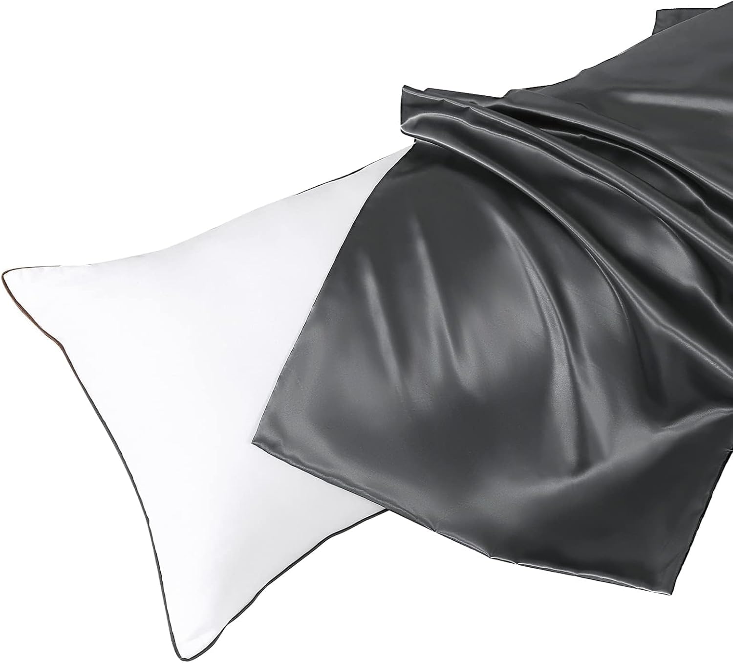 HUXMEYSON Body Pillow with Satin Pillowcase, Body Pillow for Adults, Removable Cover, Grey (20"x54") - Image 8