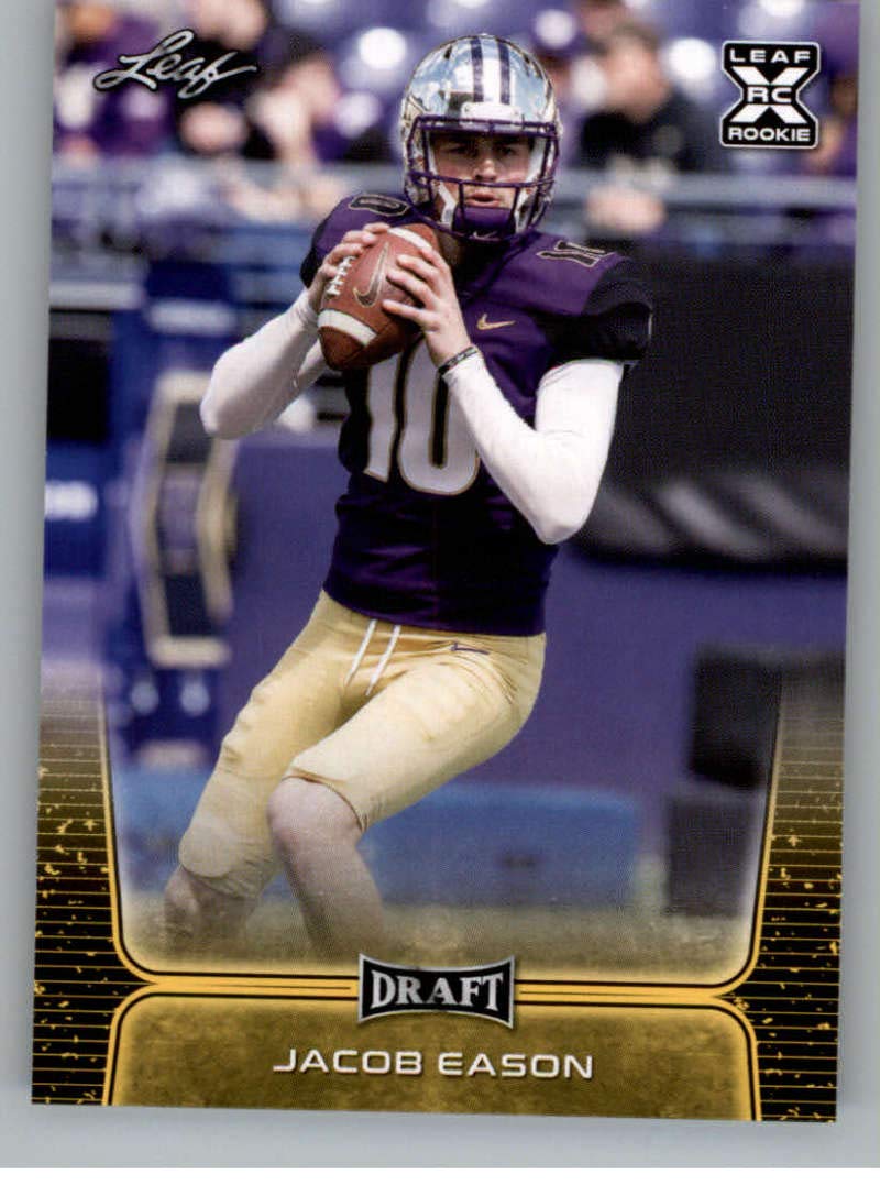 Amazon.com: 2020 Leaf Draft Gold #12 Jacob Eason RC Rookie Washington  Huskies Football Trading Card : Collectibles & Fine Art