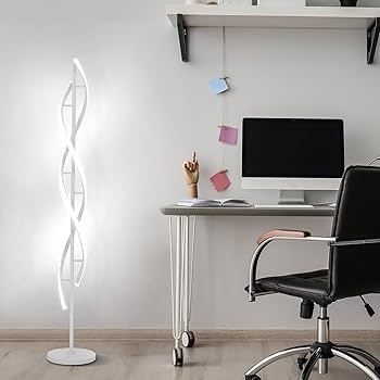 ADISUN スパイラルモダンフロアランプ