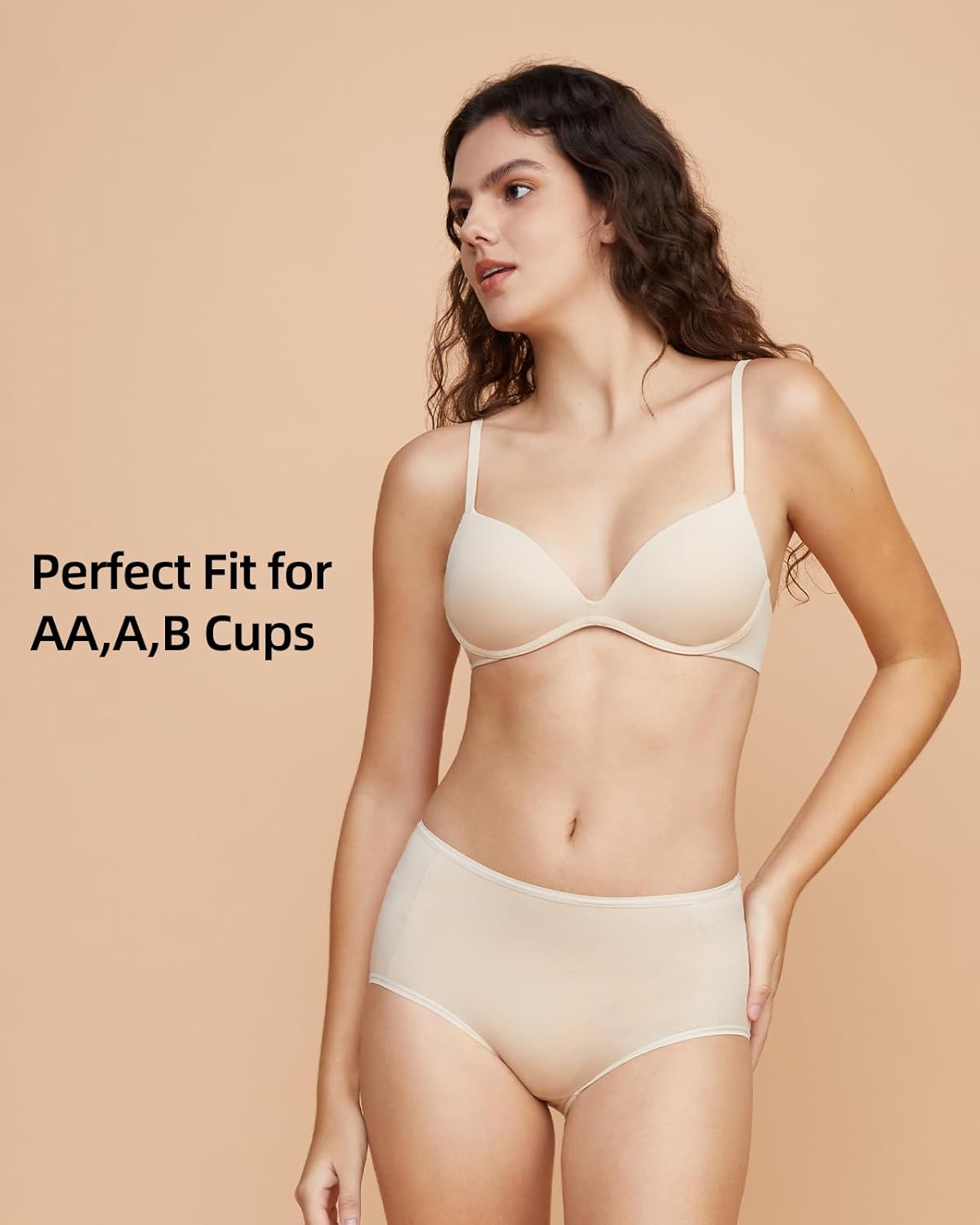 Organic Pima Cotton Wireless Triangle Bralette Lightly Lined Comfort Everyday Bra for AA A B Cups - Image 2