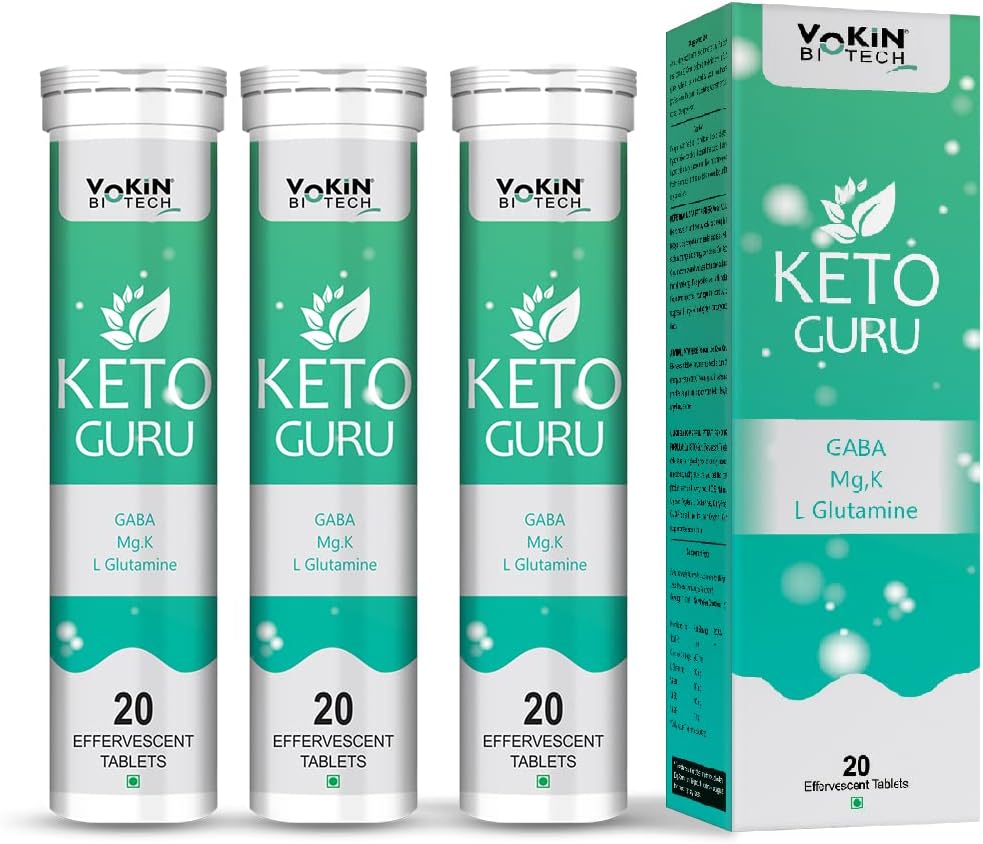Vokin Biotech Keto Guru Water Soluble Effervescent 20 Tablets ( Pack Of 3 )