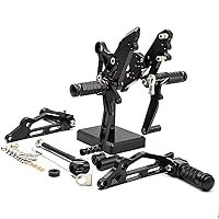 Vista 3 de FXCNC CNC Grom Billet - Juego de clavijas traseras para motocicleta, reposapiés totalmente ajustables, compatible con GROM MSX125 2012 2013 2014