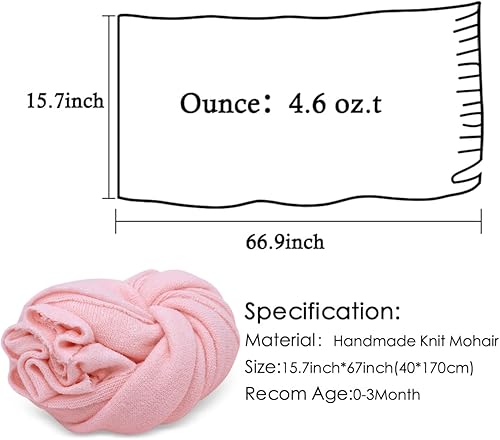 Miniatura 5 de Envoltura para posar recién nacido, accesorios de fotografía para recién nacidos, manta de punto elástico suave hecha a mano para sesión de fotos de