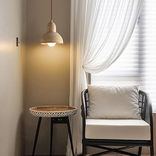 Miniatura 3 de WFZRXFC Lámpara colgante nórdica 5.9 in 1 luz mini lámpara de techo ahorro de energía Lámpara colgante de piedra de cueva amarilla natural