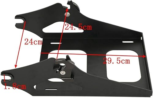 Miniatura 6 de TCMT Chopped Tour Pack - Portaequipaje negro con respaldo y estante superior, adecuado para Harley Road Street Glide 14-20
