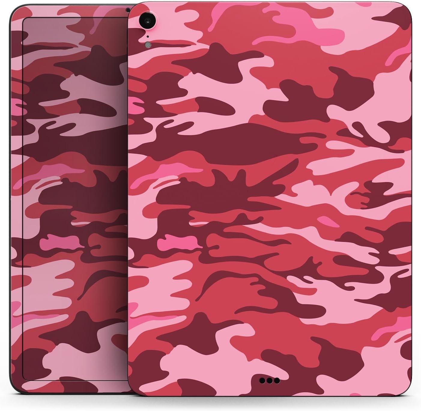 DesignSkinz - Compatible with iPad Pro 12.9" 3rd Gen - Skin Decal Protective Scratch Resistant Vinyl Wrap - Pink and Red Tradtional Camouflage