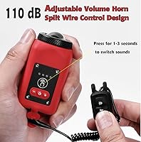 Vista 4 de Bocina de Bicicleta Eléctrica Luz de Bicicleta 2 en 1; Bocina de Bicicleta de 110 dB 5 Modos de Sonido con Batería Recargable Luz de Bicicleta