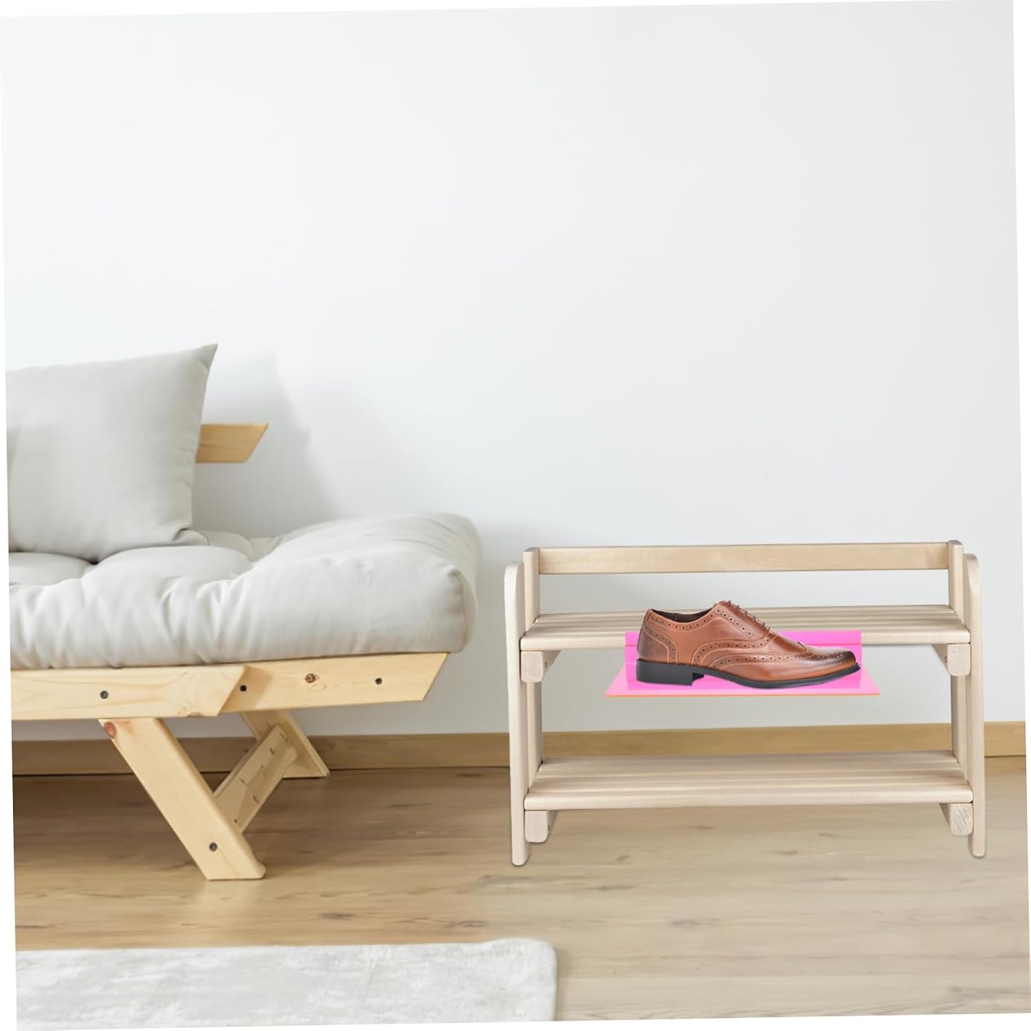 LIFKOME 6pcs Plastic Shoe Display Racks Storage Holders for Basketball Sneakers Stylish Shoe Shelves for Home Retail Use and Easy to Assemble