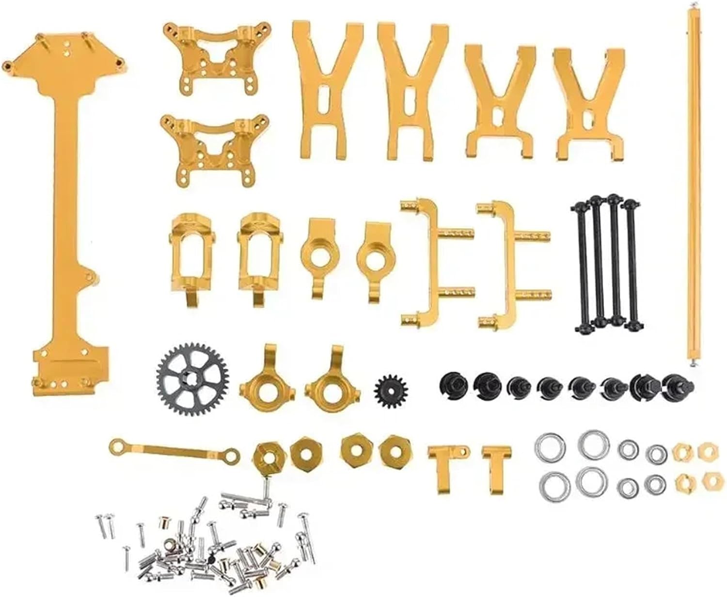 Upgrade Metal Parts Kit for Wltoys A959 A979 A959B A979B 1/18 Rc Car Parts(Gold)
