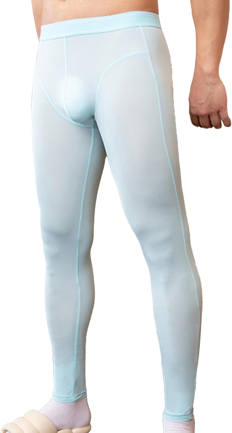 YiZYiF Men's Thermal Compression Pants Athletic Sports Leggings Workout Fitness Running Tights Base Layer Underwear