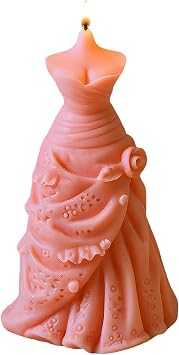 Wedding Dress Silicone Candle Molds Princess Dress Candle Mold for Candles Making Resin Casting Aromatherapy Candles Handmade Wax Home Decor