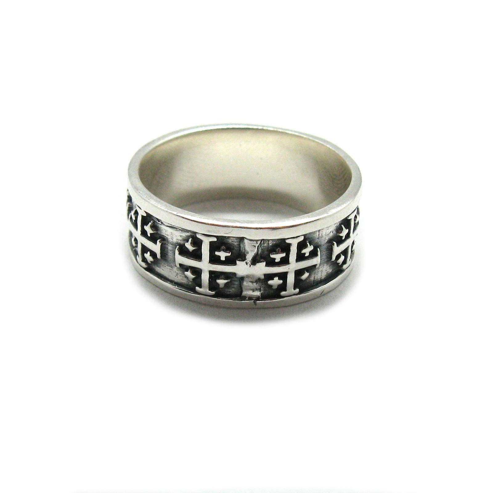 Anello in argento solido 925 Croce di Gerusalemme R001949 Empressjewellery