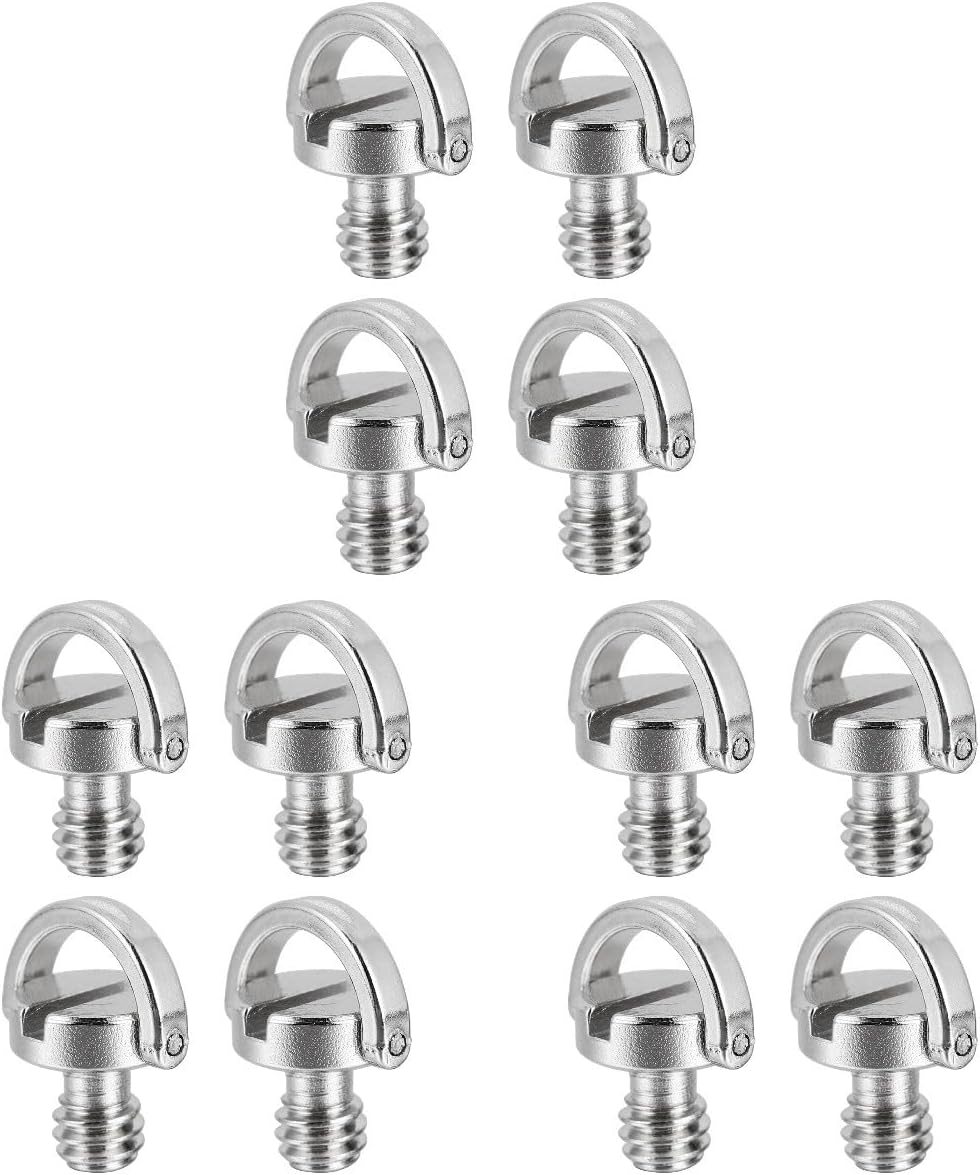 ULTECHNOVO 12pcs Ring Camera Screw Threads for Tripod Monopod and Gimbal Mounting Screws for Quick Release Plates and Photography Accessories image 3